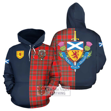 MacBean Modern Tartan Hoodie Alba with Scottish Lion Royal Arm Half Style Zip Hoodie - Tartan Vibes Clothing