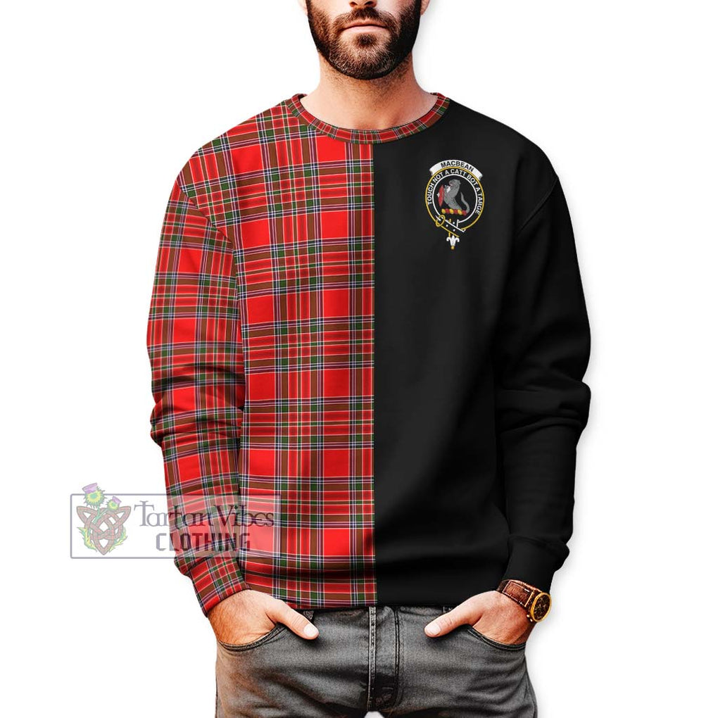 MacBean Modern Tartan Sweatshirt with Family Crest and Half Of Me Style Unisex - Tartan Vibes Clothing
