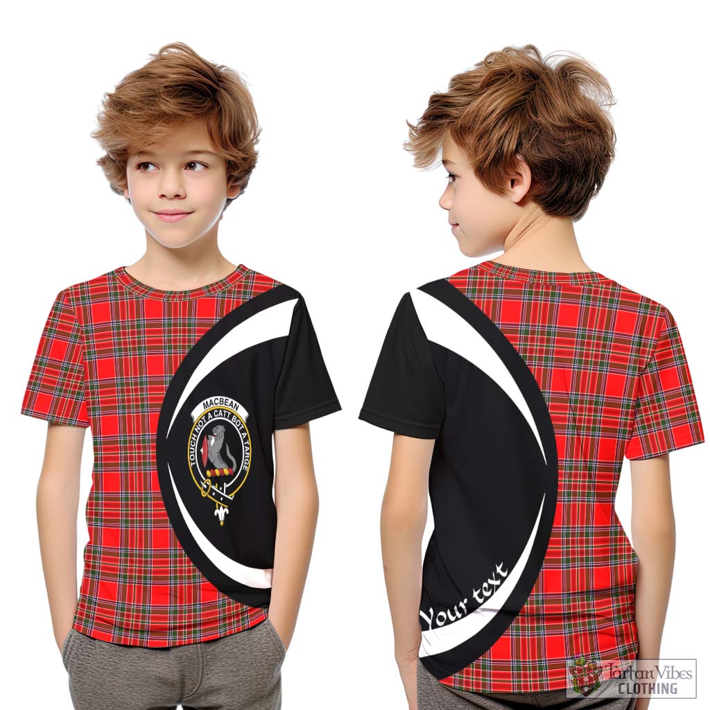 MacBean Modern Tartan Kid T-Shirt with Family Crest Circle Style Youth XL Size14 - Tartan Vibes Clothing