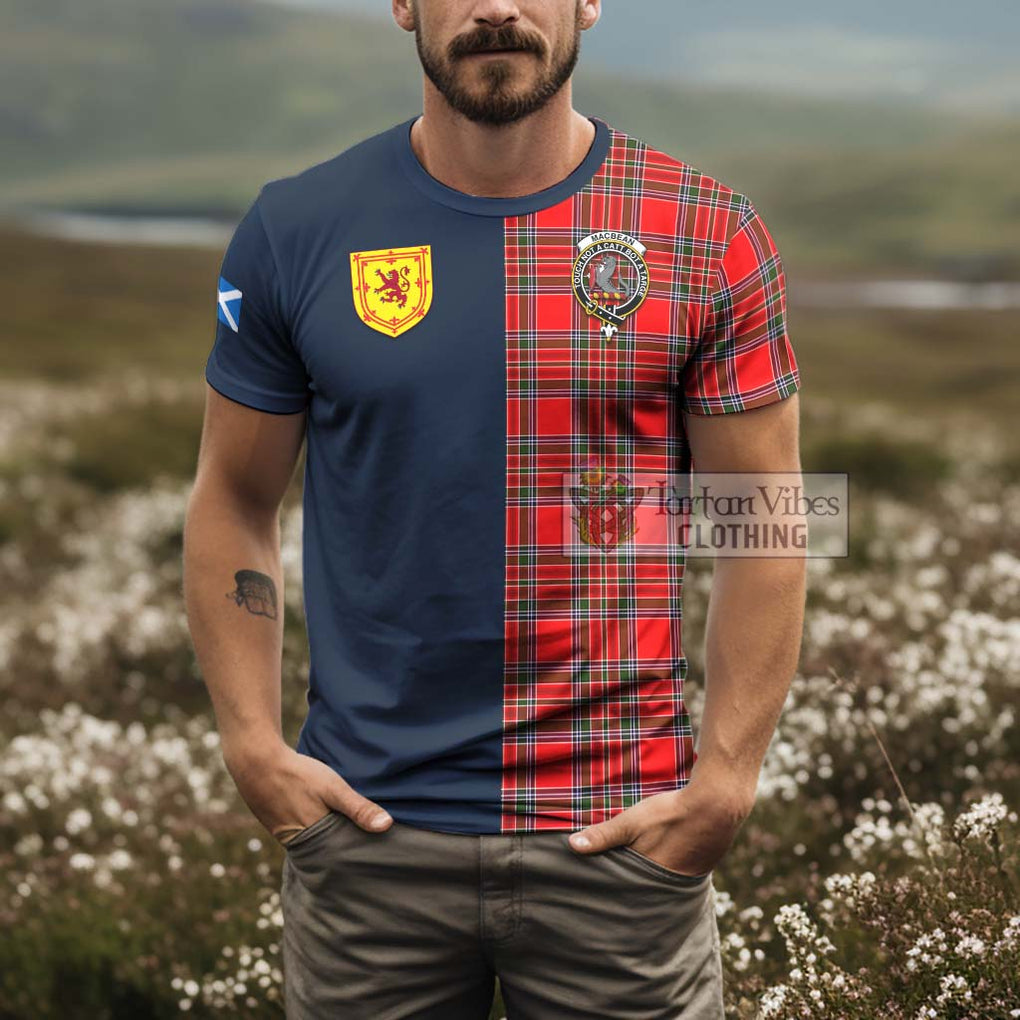 MacBean Modern Tartan T-Shirt Alba with Scottish Lion Royal Arm Half Style - Tartan Vibes Clothing