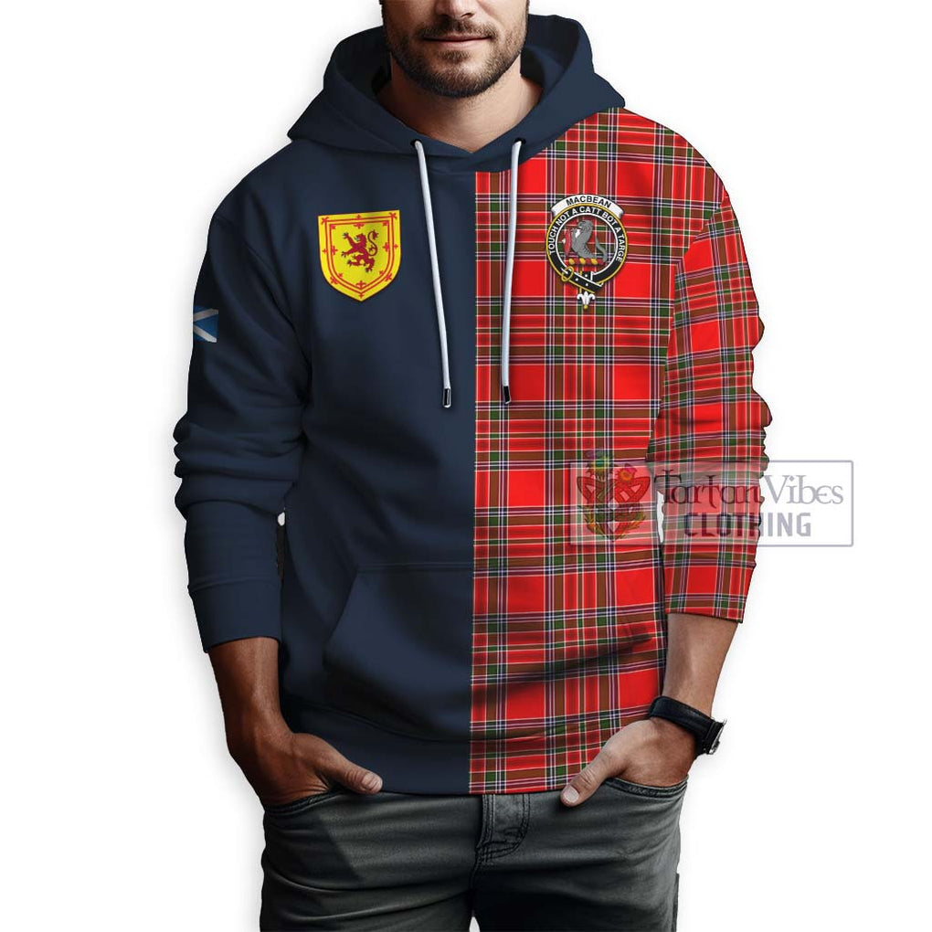 MacBean Modern Tartan Hoodie Alba with Scottish Lion Royal Arm Half Style - Tartan Vibes Clothing