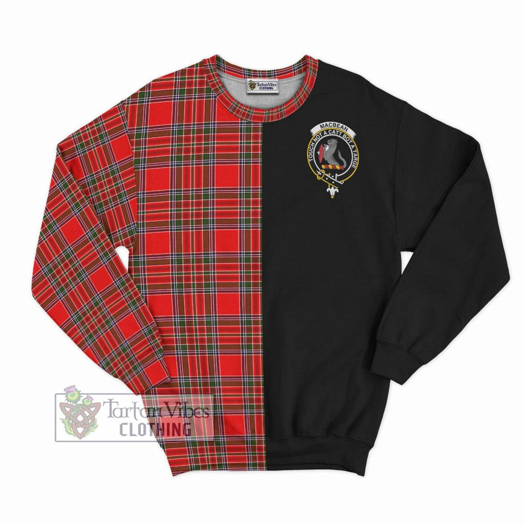 MacBean Modern Tartan Sweatshirt with Family Crest and Half Of Me Style - Tartan Vibes Clothing
