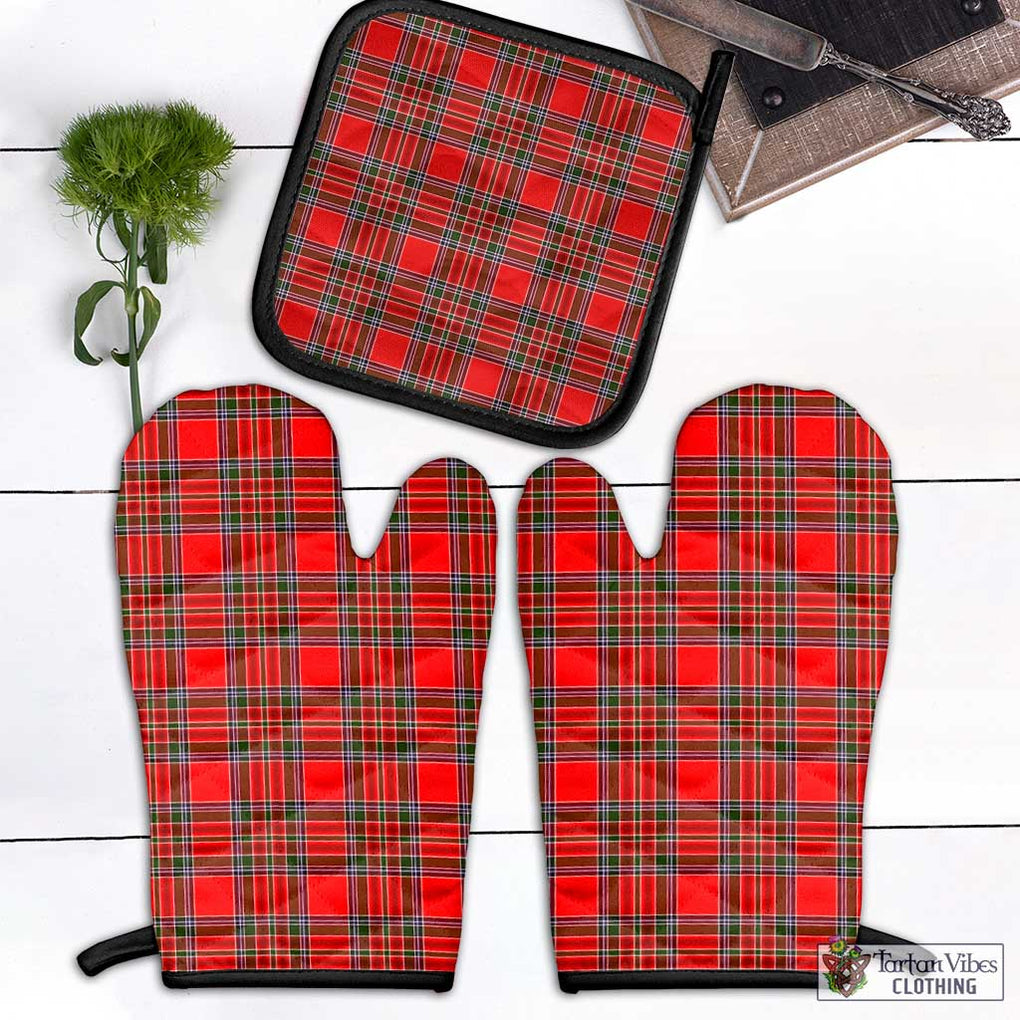 MacBean Modern Tartan Combo Oven Mitt & Pot-Holder Black - Tartan Vibes Clothing