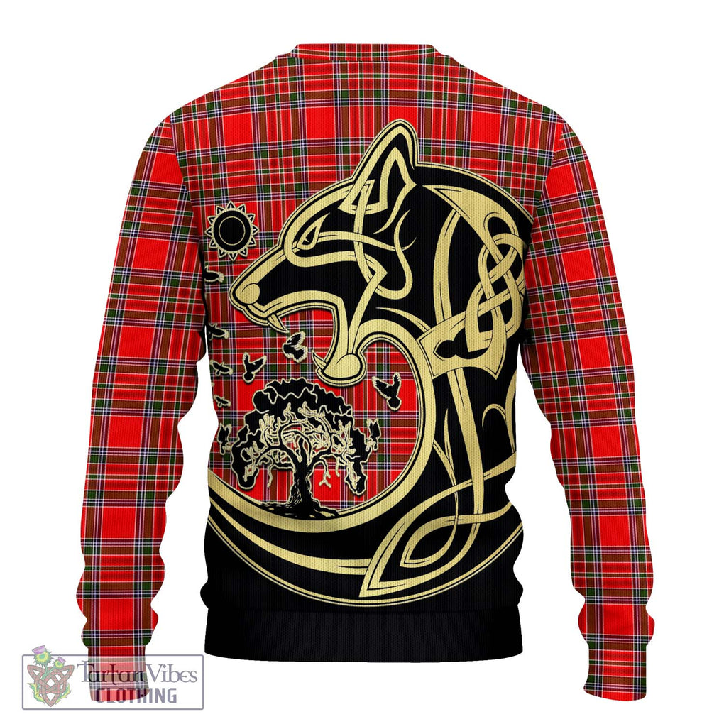 MacBean Modern Tartan Ugly Sweater with Family Crest Celtic Wolf Style - Tartan Vibes Clothing