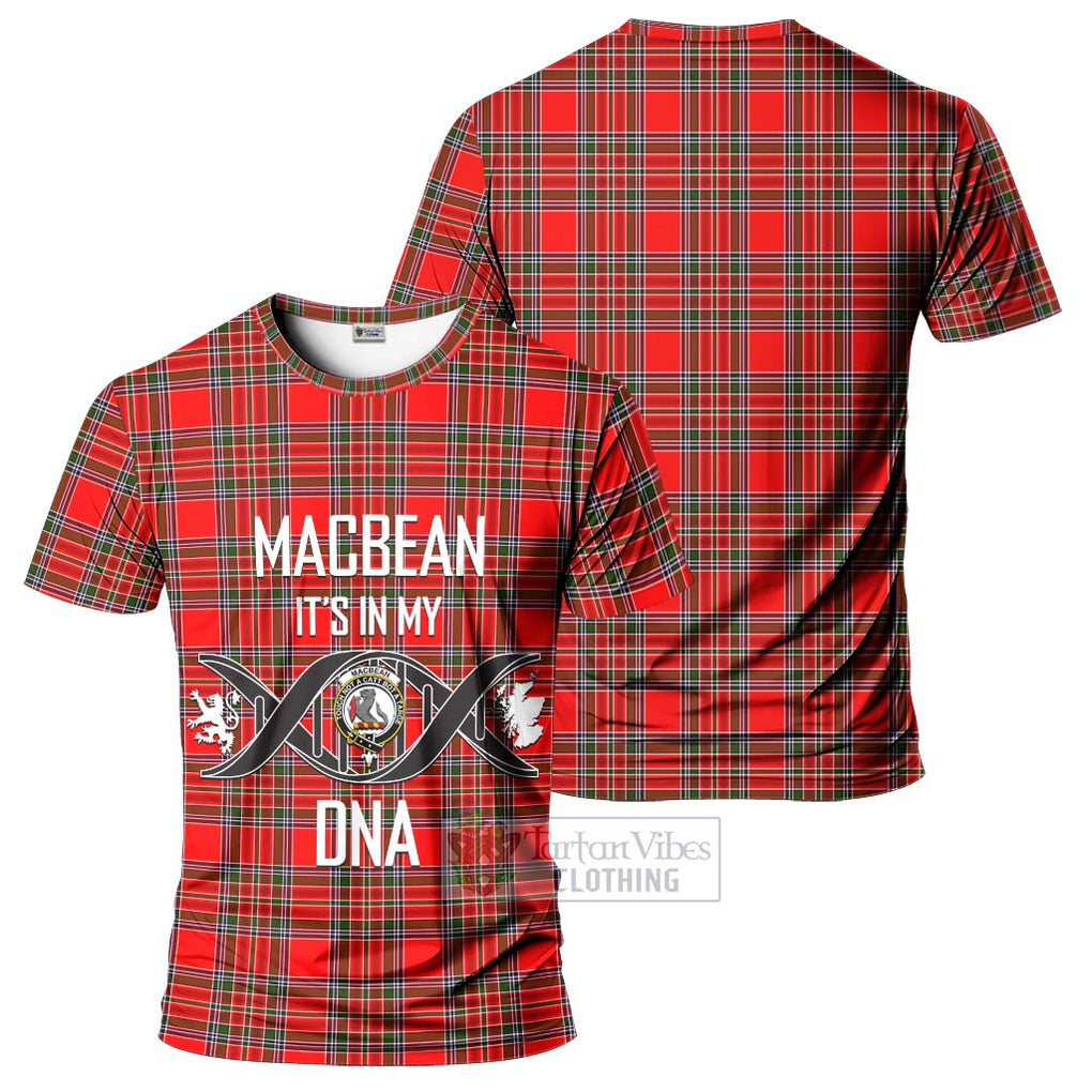 MacBean Modern Tartan T-Shirt with Family Crest DNA In Me Style - Tartan Vibes Clothing