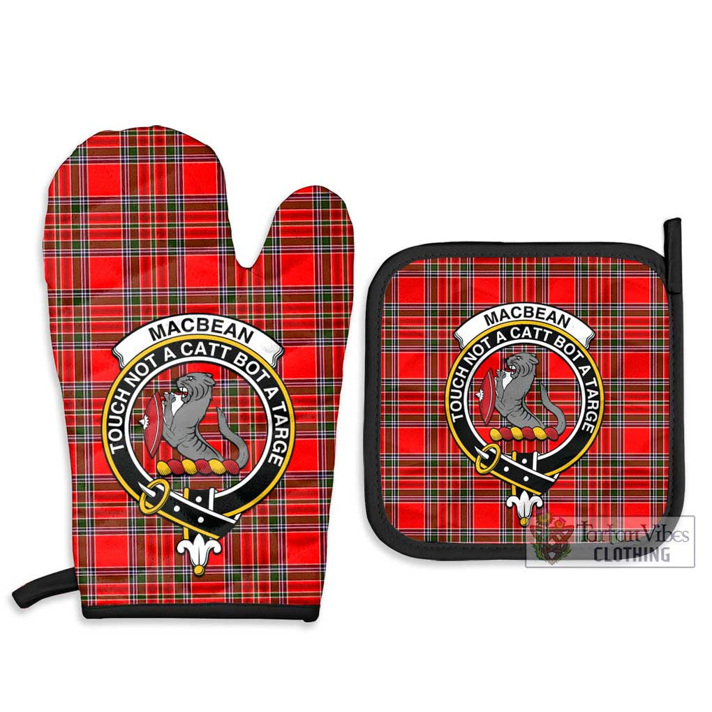 MacBean Modern Tartan Combo Oven Mitt & Pot-Holder with Family Crest - Tartan Vibes Clothing