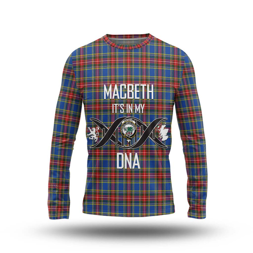 MacBeth (McBeth) Tartan Long Sleeve T-Shirt with Family Crest DNA In Me Style Unisex - Tartan Vibes Clothing