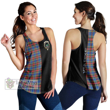 MacBeth (McBeth) Tartan Women's Racerback Tanks with Family Crest and Half Of Me Style 4XL - Tartan Vibes Clothing
