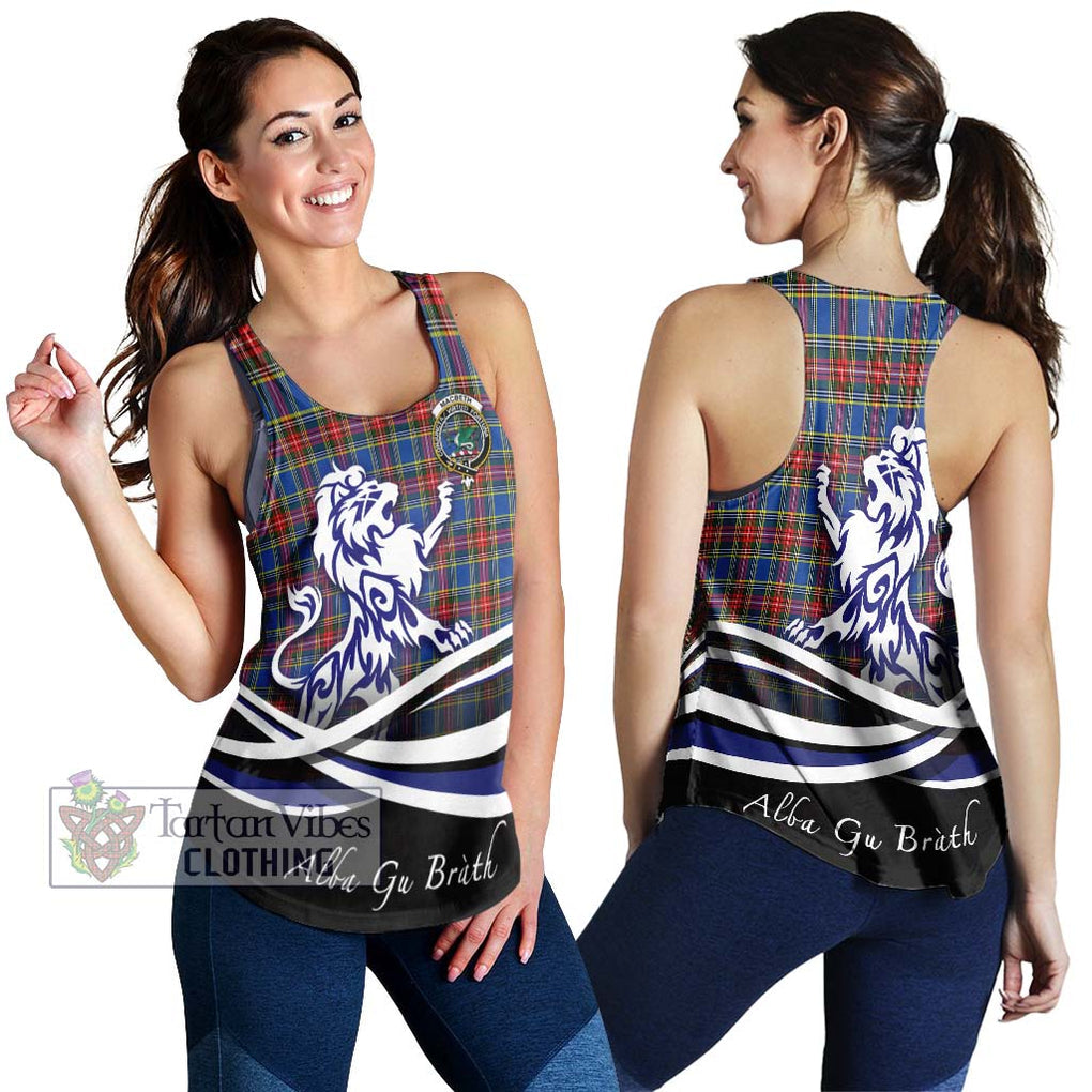 MacBeth (McBeth) Tartan Women's Racerback Tanks with Alba Gu Brath Regal Lion Emblem 4XL - Tartan Vibes Clothing