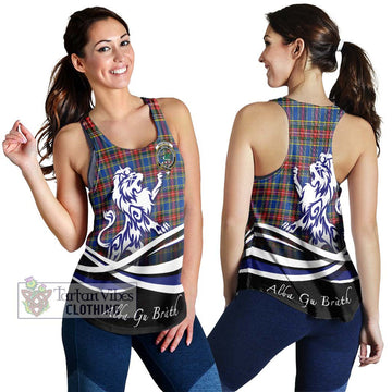 MacBeth (McBeth) Tartan Women's Racerback Tanks with Alba Gu Brath Regal Lion Emblem 4XL - Tartan Vibes Clothing