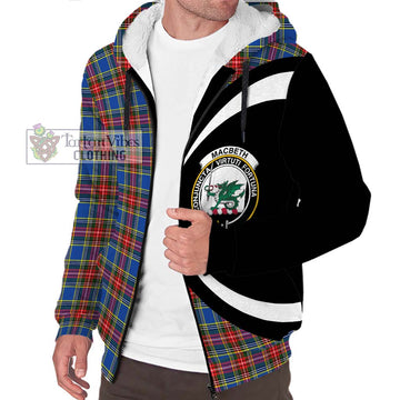MacBeth (McBeth) Tartan Sherpa Hoodie with Family Crest Circle Style Unisex S - Tartan Vibes Clothing