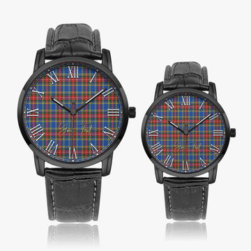MacBeth Tartan Personalized Your Text Leather Trap Quartz Watch