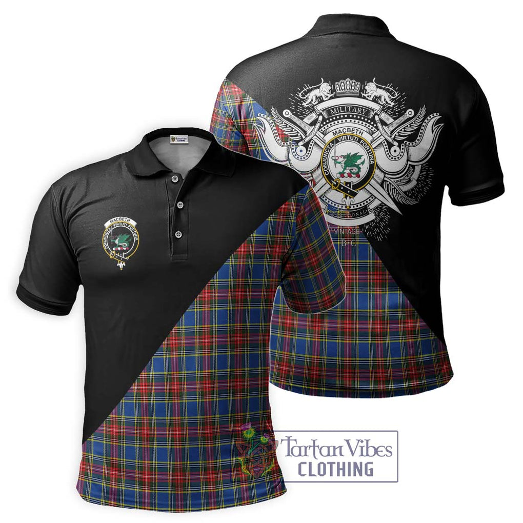 MacBeth (McBeth) Tartan Polo Shirt with Family Crest and Military Logo Style Kid - Tartan Vibes Clothing