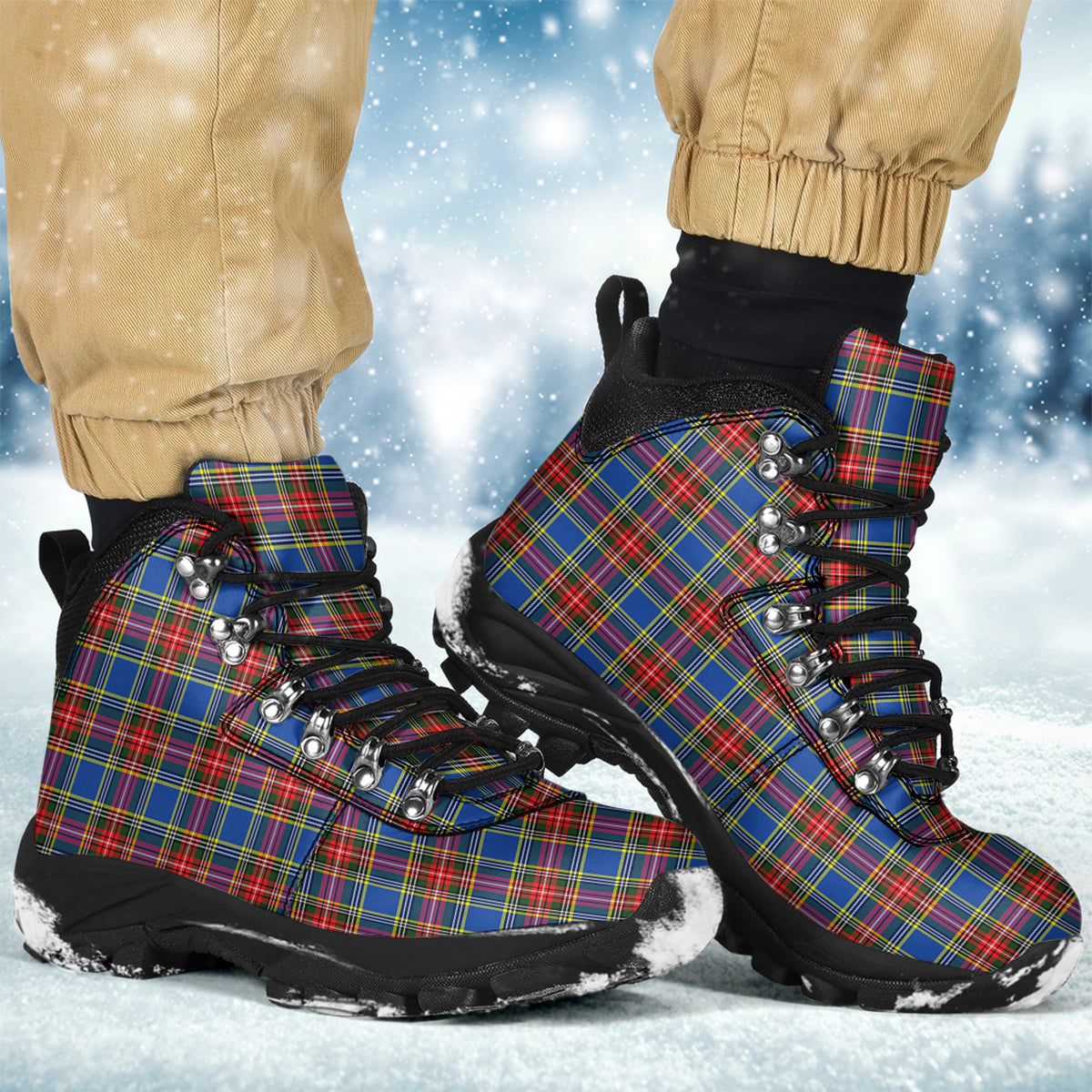 MacBeth (McBeth) Tartan Alpine Boots Men's Boots - Tartan Vibes Clothing