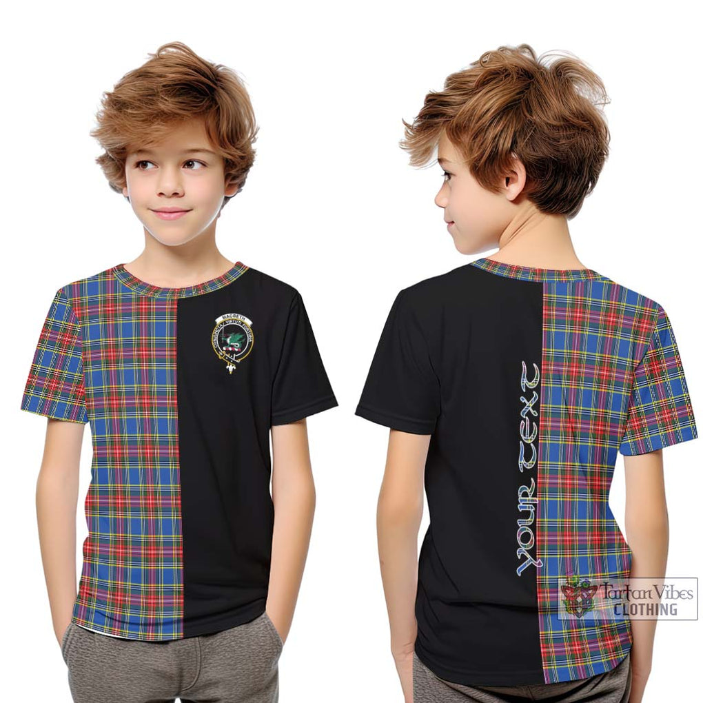 MacBeth (McBeth) Tartan Kid T-Shirt with Family Crest and Half Of Me Style Youth XL Size14 - Tartan Vibes Clothing