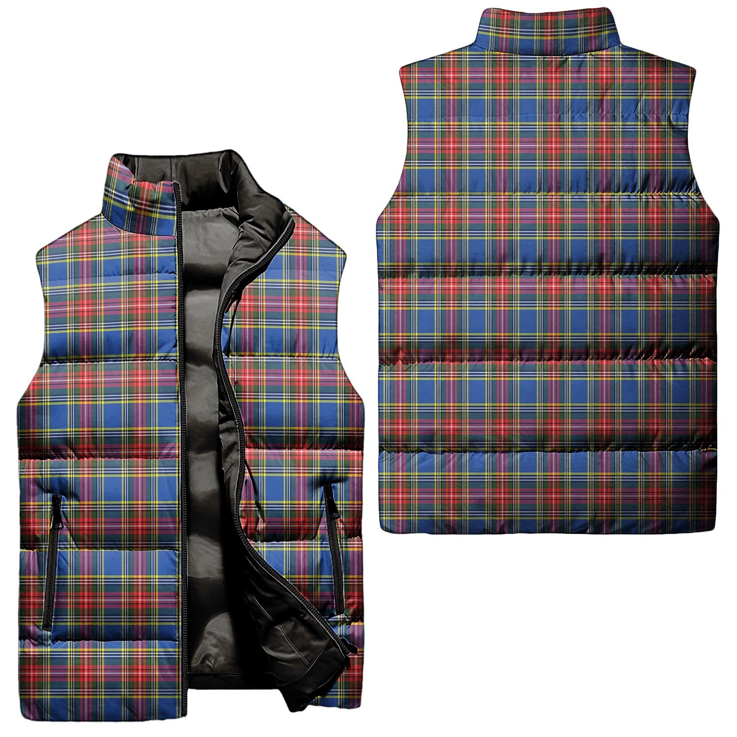MacBeth (McBeth) Tartan Sleeveless Puffer Jacket Unisex - Tartan Vibes Clothing