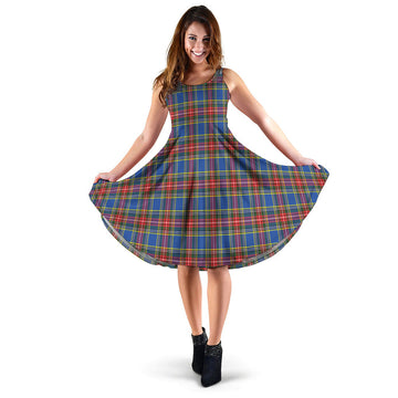 MacBeth (McBeth) Tartan Sleeveless Midi Womens Dress