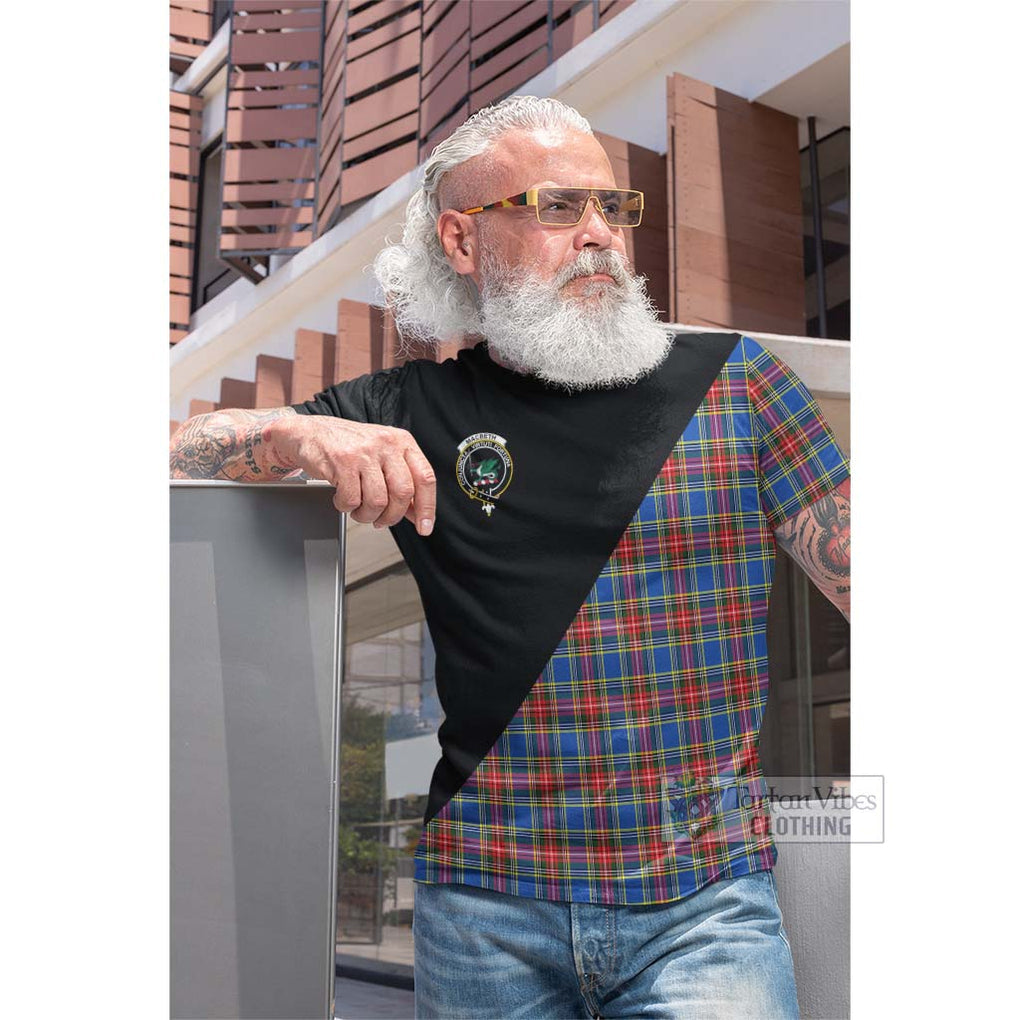 MacBeth (McBeth) Tartan Cotton T-shirt with Family Crest and Military Logo Style Men's Shirt - Tartan Vibes Clothing