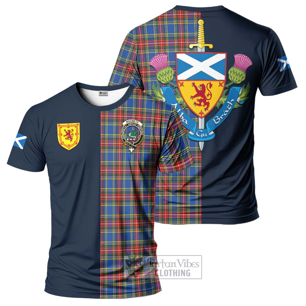MacBeth (McBeth) Tartan T-Shirt Alba with Scottish Lion Royal Arm Half Style Kid's Shirt - Tartan Vibes Clothing