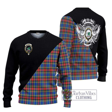 MacBeth (McBeth) Tartan Ugly Sweater with Family Crest and Military Logo Style Unisex - Tartan Vibes Clothing