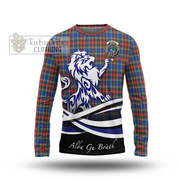 MacBeth (McBeth) Tartan Long Sleeve T-Shirt with Alba Gu Brath Regal Lion Emblem Unisex - Tartan Vibes Clothing