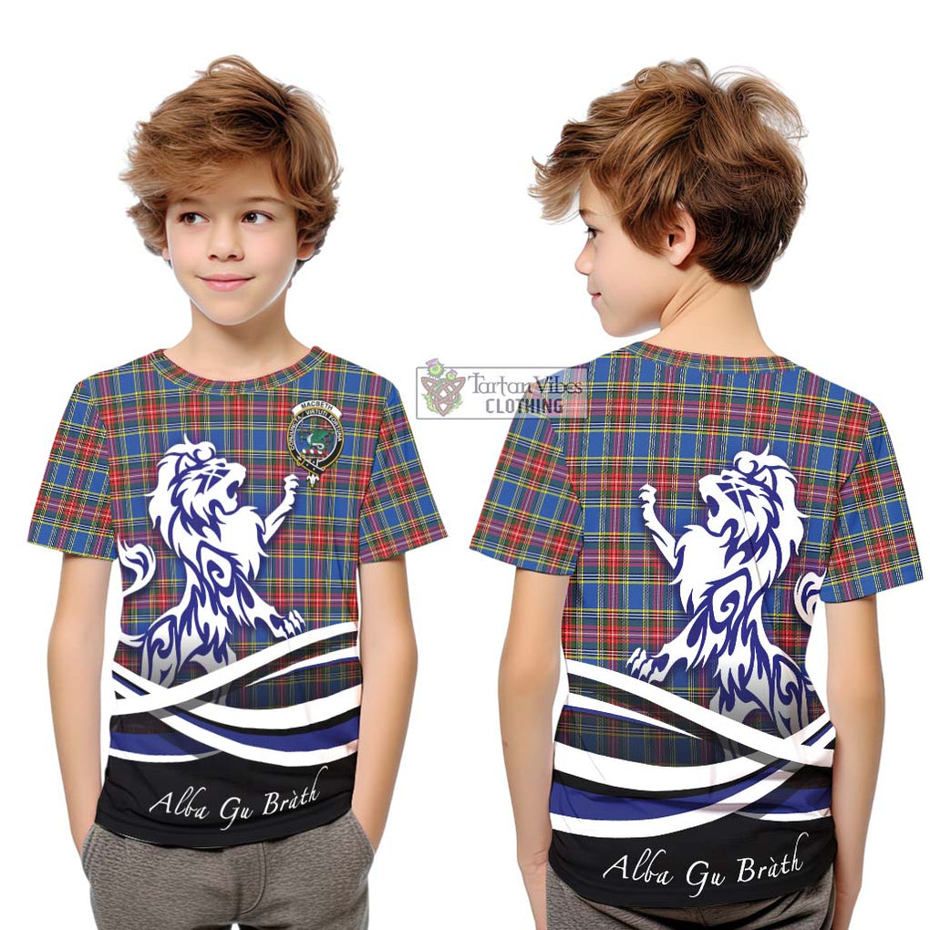 MacBeth (McBeth) Tartan Kid T-Shirt with Alba Gu Brath Regal Lion Emblem Youth XL Size14 - Tartan Vibes Clothing
