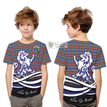 MacBeth (McBeth) Tartan Kid T-Shirt with Alba Gu Brath Regal Lion Emblem Youth XL Size14 - Tartan Vibes Clothing
