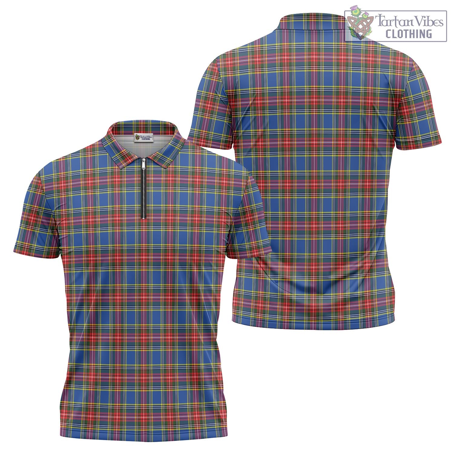 MacBeth (McBeth) Tartan Zipper Polo Shirt Unisex - Tartan Vibes Clothing