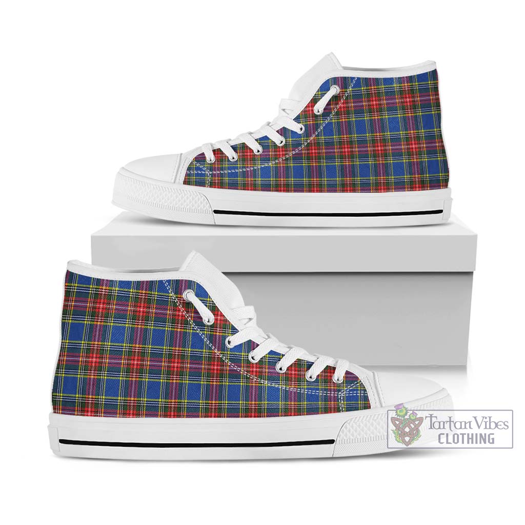 MacBeth (McBeth) Tartan High Top Shoes Kid High Top - White Sole - Tartan Vibes Clothing