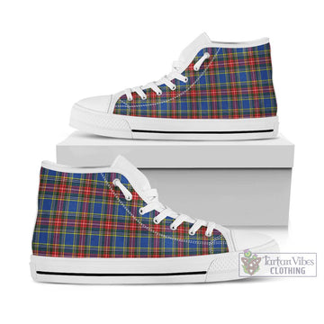 MacBeth (McBeth) Tartan High Top Shoes Kid High Top - White Sole - Tartan Vibes Clothing