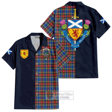 MacBeth (McBeth) Tartan Hawaiian Shirt Alba with Scottish Lion Royal Arm Half Style Kid - Tartan Vibes Clothing