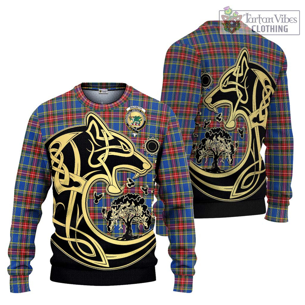 MacBeth (McBeth) Tartan Ugly Sweater with Family Crest Celtic Wolf Style Unisex - Tartan Vibes Clothing
