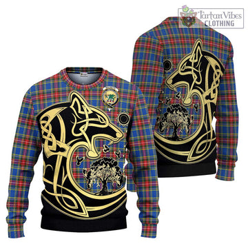MacBeth (McBeth) Tartan Ugly Sweater with Family Crest Celtic Wolf Style Unisex - Tartan Vibes Clothing