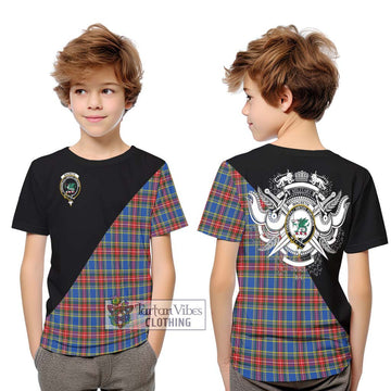 MacBeth (McBeth) Tartan Kid T-Shirt with Family Crest and Military Logo Style Youth XL Size14 - Tartan Vibes Clothing