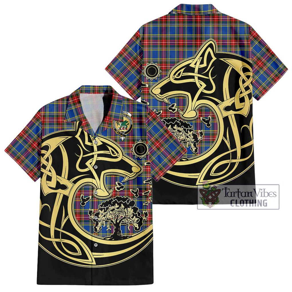 MacBeth (McBeth) Tartan Hawaiian Shirt with Family Crest Celtic Wolf Style Kid - Tartan Vibes Clothing
