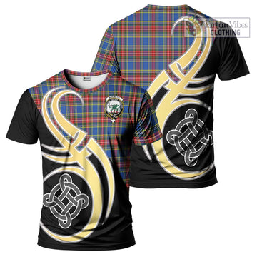 MacBeth (McBeth) Tartan T-Shirt with Family Crest and Celtic Symbol Style Kid's Shirt - Tartan Vibes Clothing