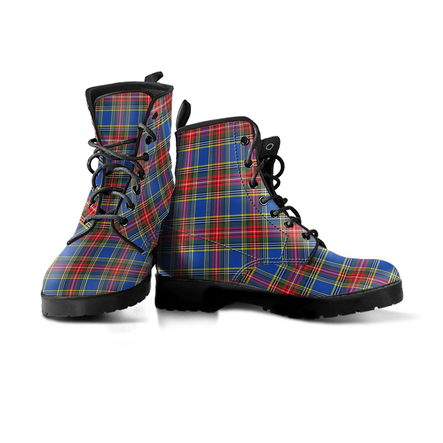 MacBeth (McBeth) Tartan Leather Boots Men' Boots - Tartan Vibes Clothing