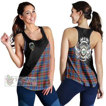 MacBeth (McBeth) Tartan Women's Racerback Tanks with Family Crest and Military Logo Style 4XL - Tartan Vibes Clothing