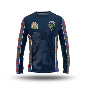 MacBeth (McBeth) Tartan Long Sleeve T-Shirt with Family Crest and Lion Rampant Vibes Sport Style Unisex - Tartan Vibes Clothing