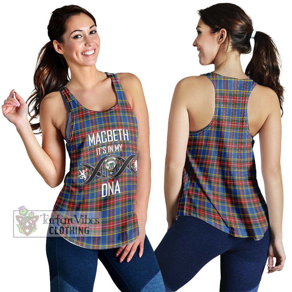MacBeth (McBeth) Tartan Women's Racerback Tanks with Family Crest DNA In Me Style 4XL - Tartan Vibes Clothing
