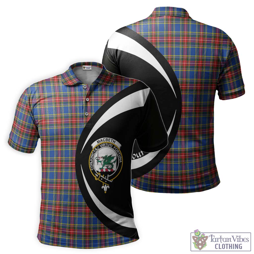 MacBeth (McBeth) Tartan Men's Polo Shirt with Family Crest Circle Style Kid - Tartan Vibes Clothing