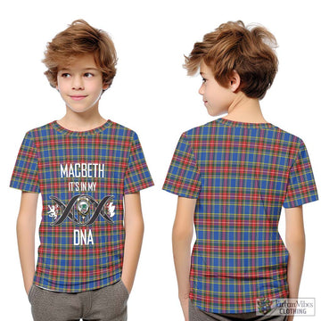 MacBeth (McBeth) Tartan Kid T-Shirt with Family Crest DNA In Me Style Youth XL Size14 - Tartan Vibes Clothing