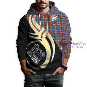 MacBeth (McBeth) Tartan Hoodie with Family Crest and Celtic Symbol Style Zip Hoodie - Tartan Vibes Clothing