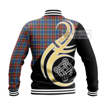 MacBeth (McBeth) Tartan Baseball Jacket with Family Crest and Celtic Symbol Style - Tartan Vibes Clothing