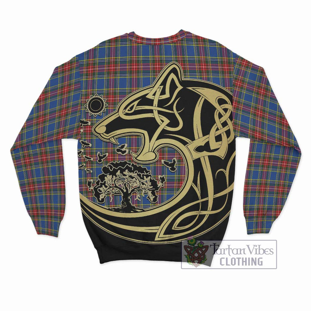 MacBeth (McBeth) Tartan Sweatshirt with Family Crest Celtic Wolf Style - Tartan Vibes Clothing