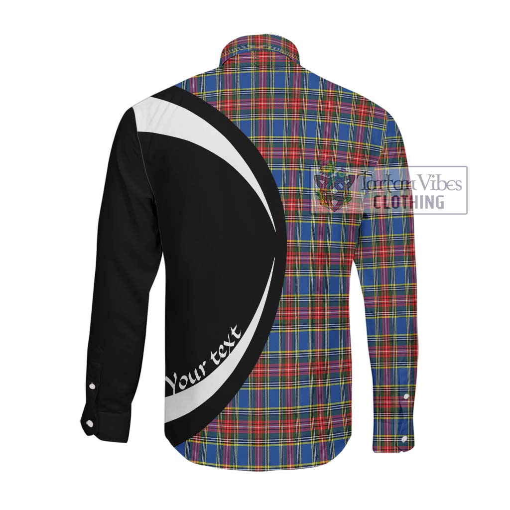 MacBeth (McBeth) Tartan Long Sleeve Button Up with Family Crest Circle Style Men's Shirt - Tartan Vibes Clothing