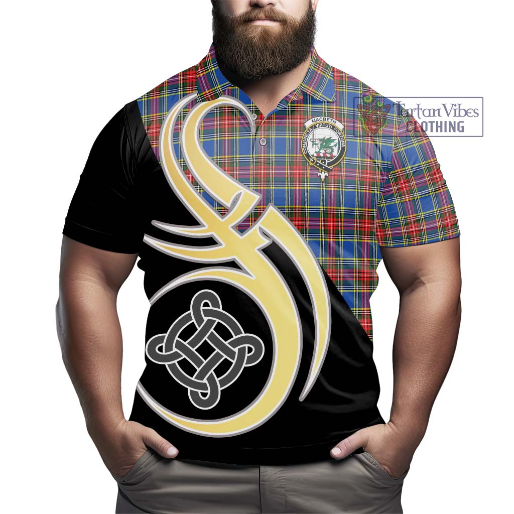 MacBeth (McBeth) Tartan Polo Shirt with Family Crest and Celtic Symbol Style - Tartan Vibes Clothing