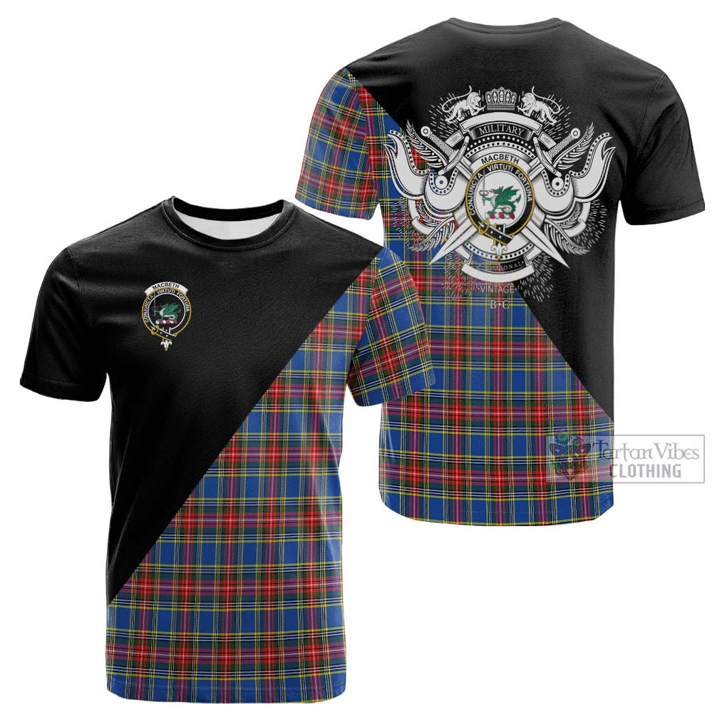 MacBeth (McBeth) Tartan Cotton T-shirt with Family Crest and Military Logo Style Kid's Shirt - Tartan Vibes Clothing