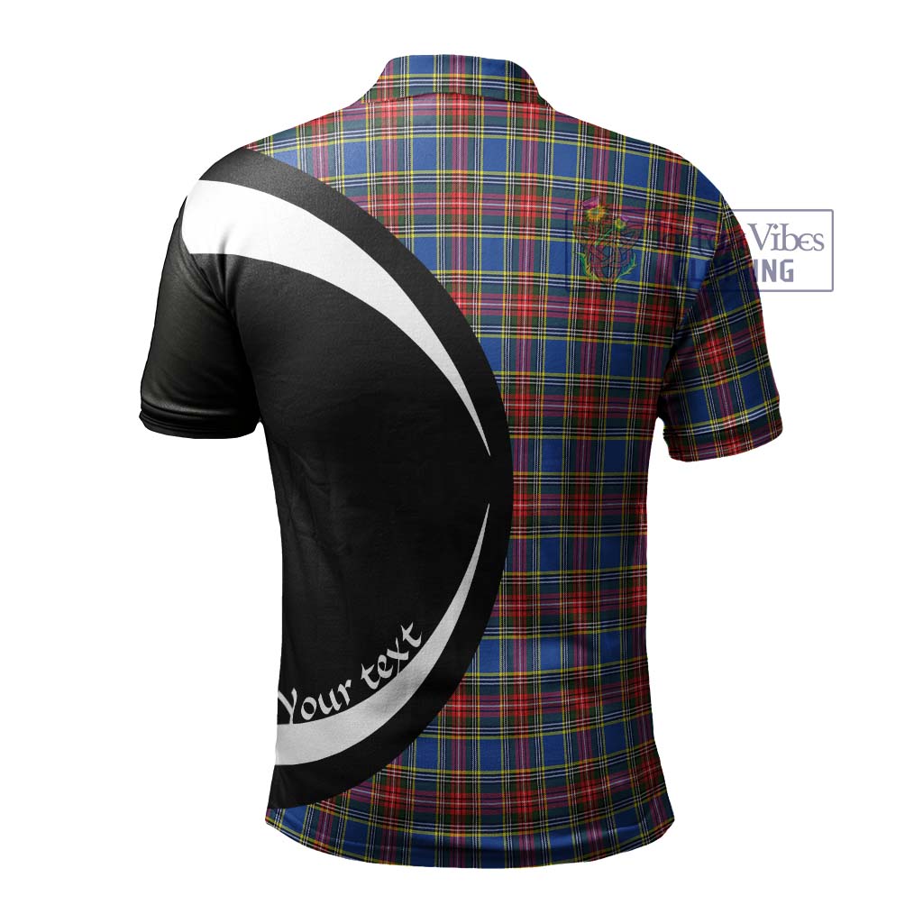 MacBeth (McBeth) Tartan Men's Polo Shirt with Family Crest Circle Style - Tartan Vibes Clothing