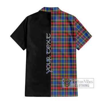 MacBeth (McBeth) Tartan Hawaiian Shirt with Family Crest and Half Of Me Style - Tartan Vibes Clothing